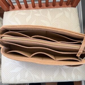 Tan Felt Tote Bag Organizer